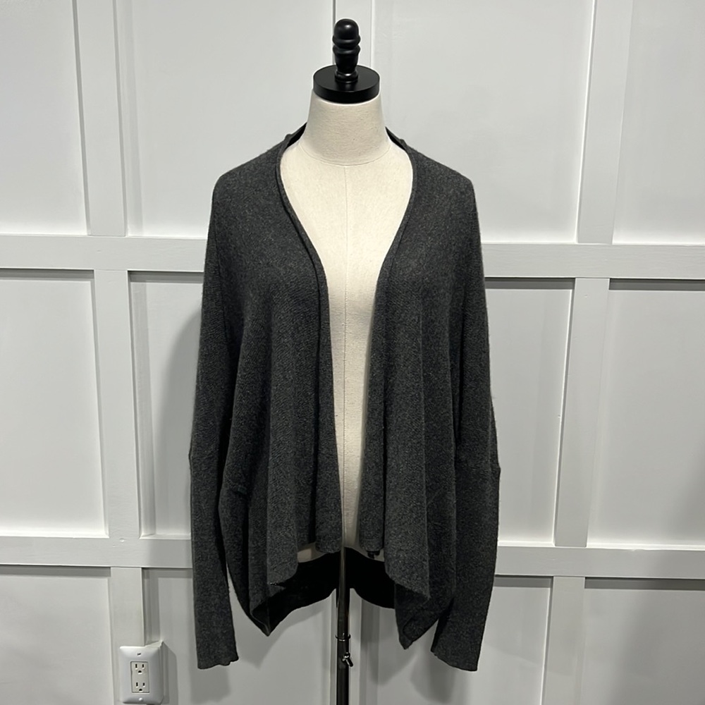 Athleta Grey Cashmere Cardigan, M